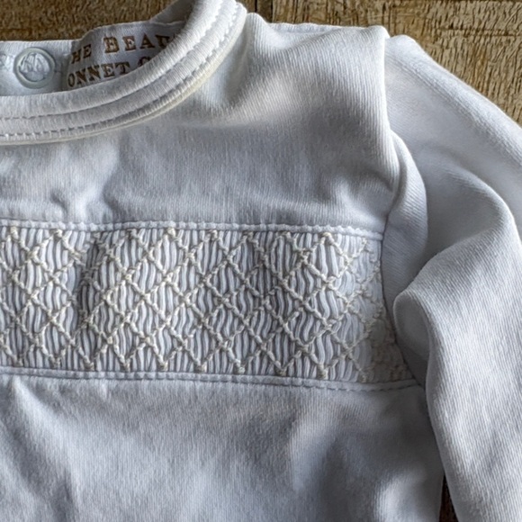 TBBC White Baby Smocked Outfit 0-3m - Picture 3 of 8